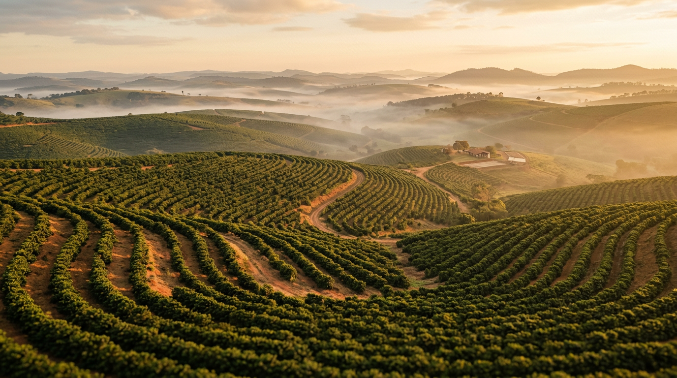 Farm coffee plantation in Brazil